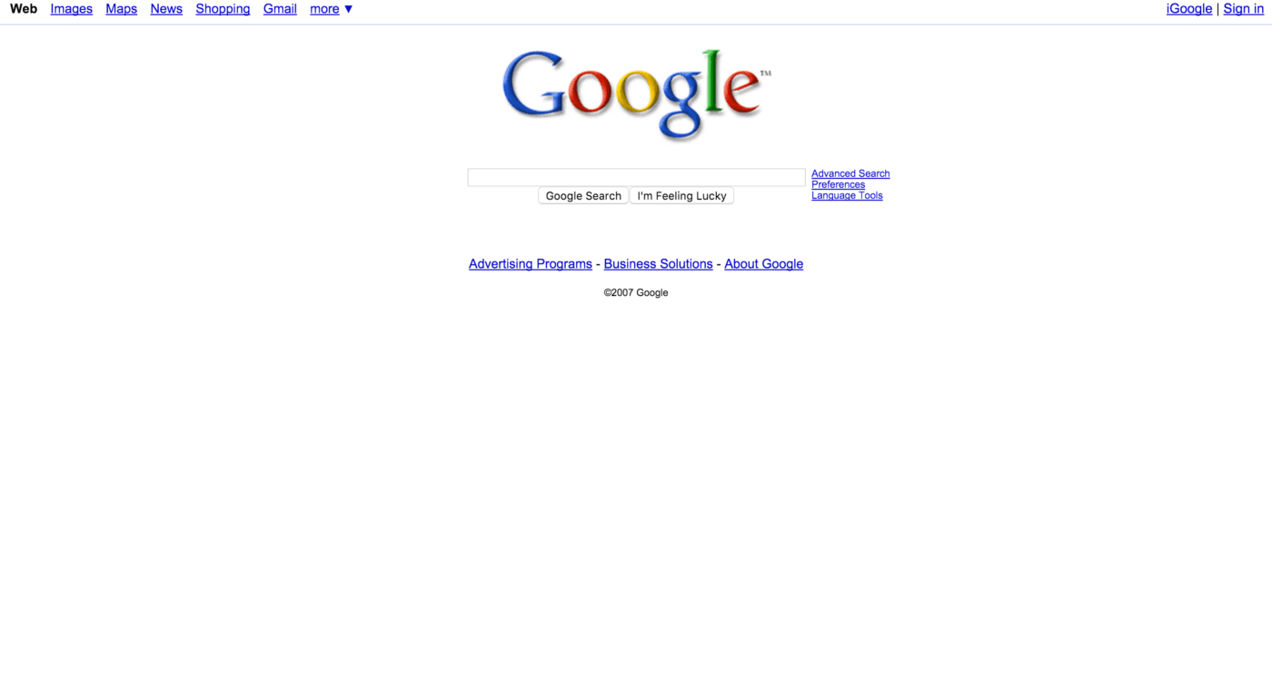 Google 2007