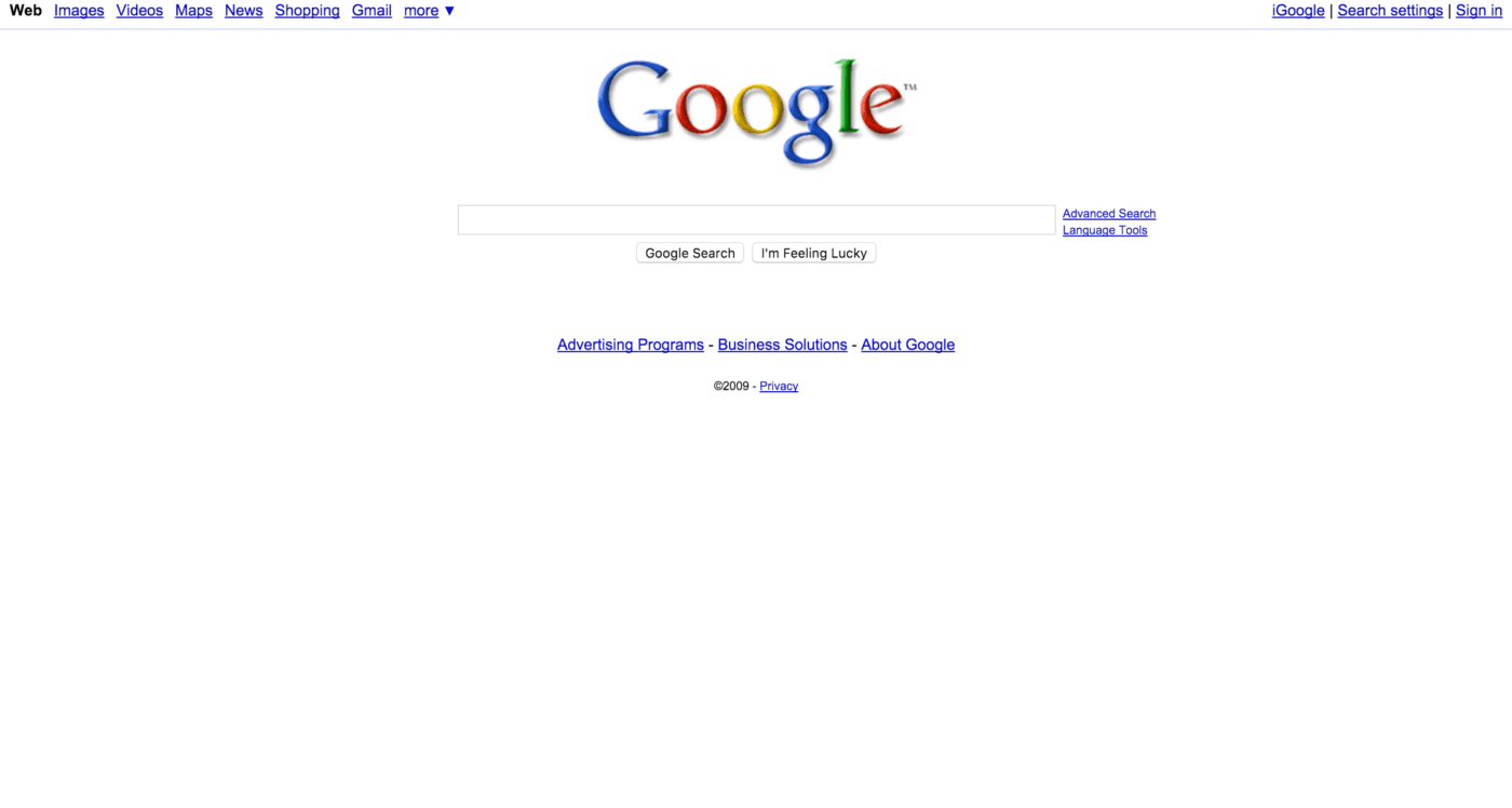 Google 2009