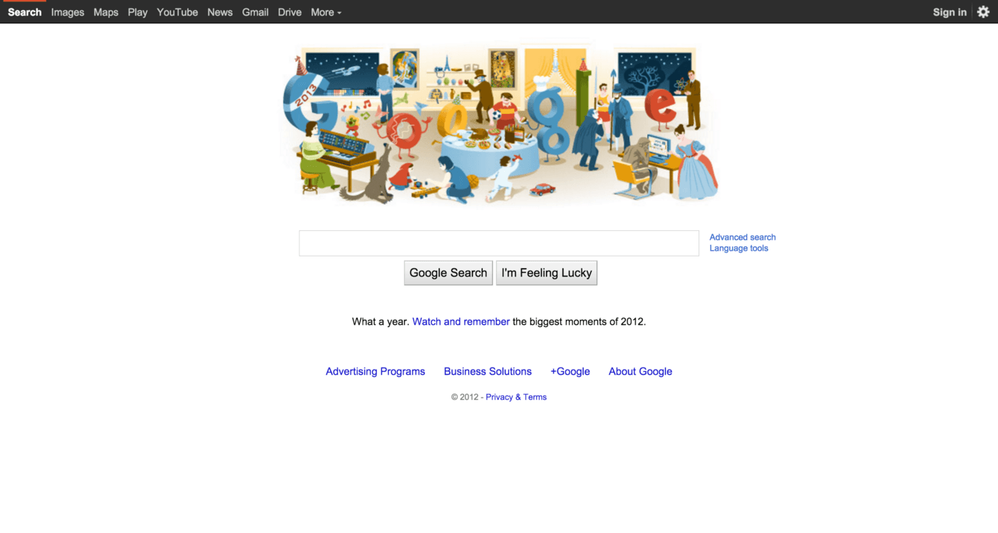 Google 2012