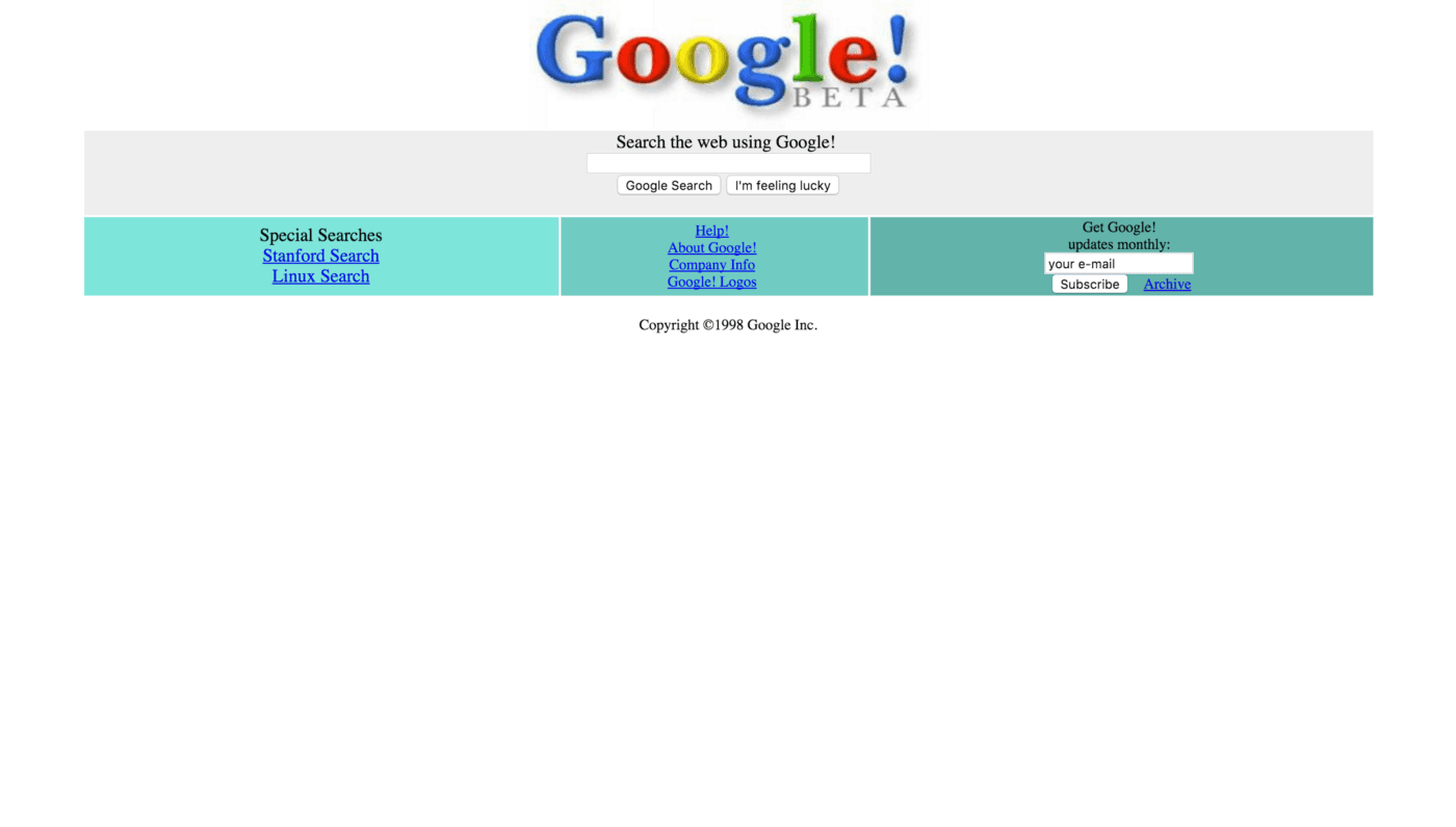 Google 1998